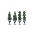 Topiaires coniques et sculptées, lot de 4